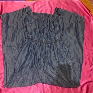 Blue Jean One Piece Straight Leg Pantsuit